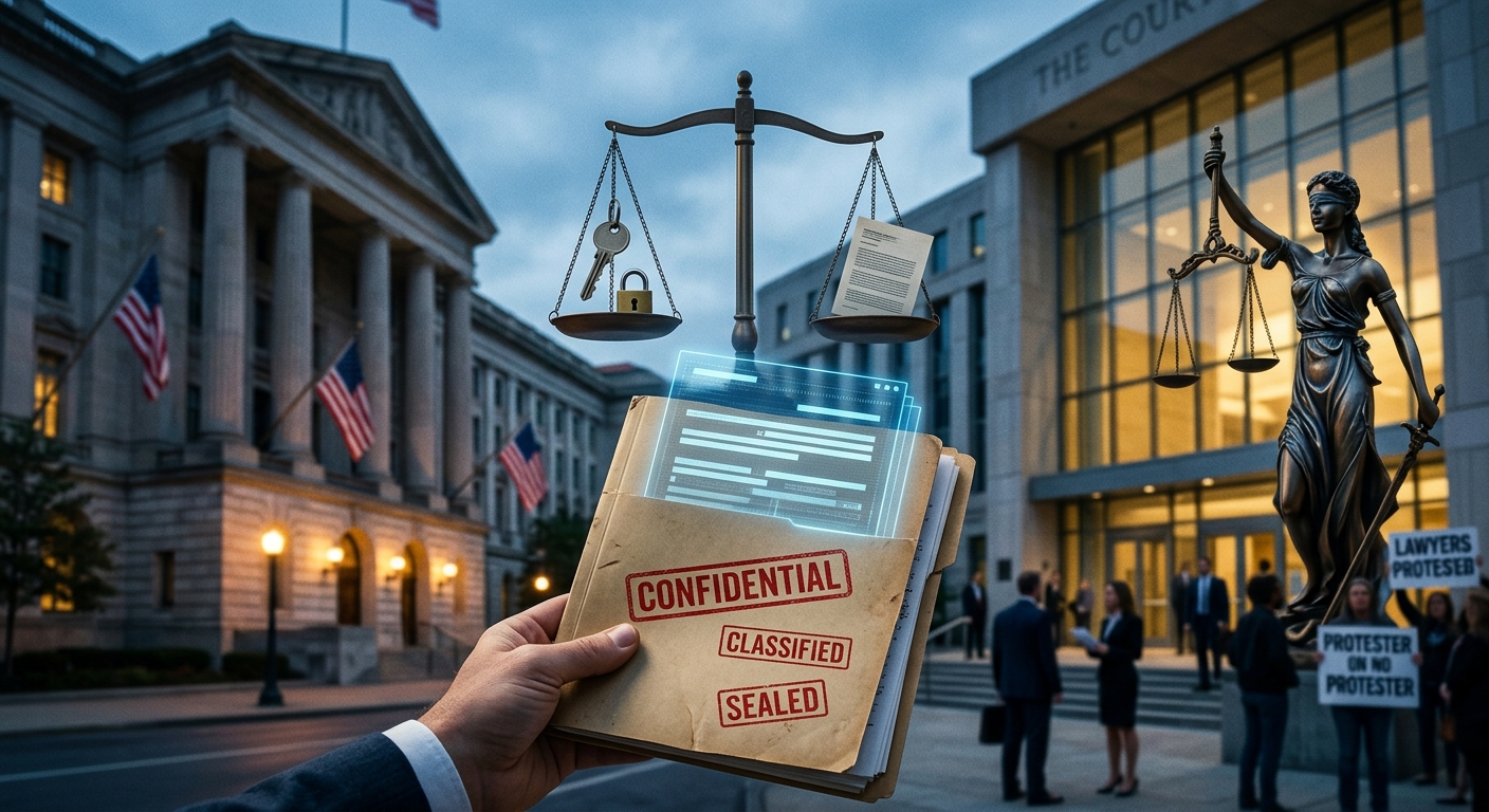 When government secrecy collides with fundamental due process rights.