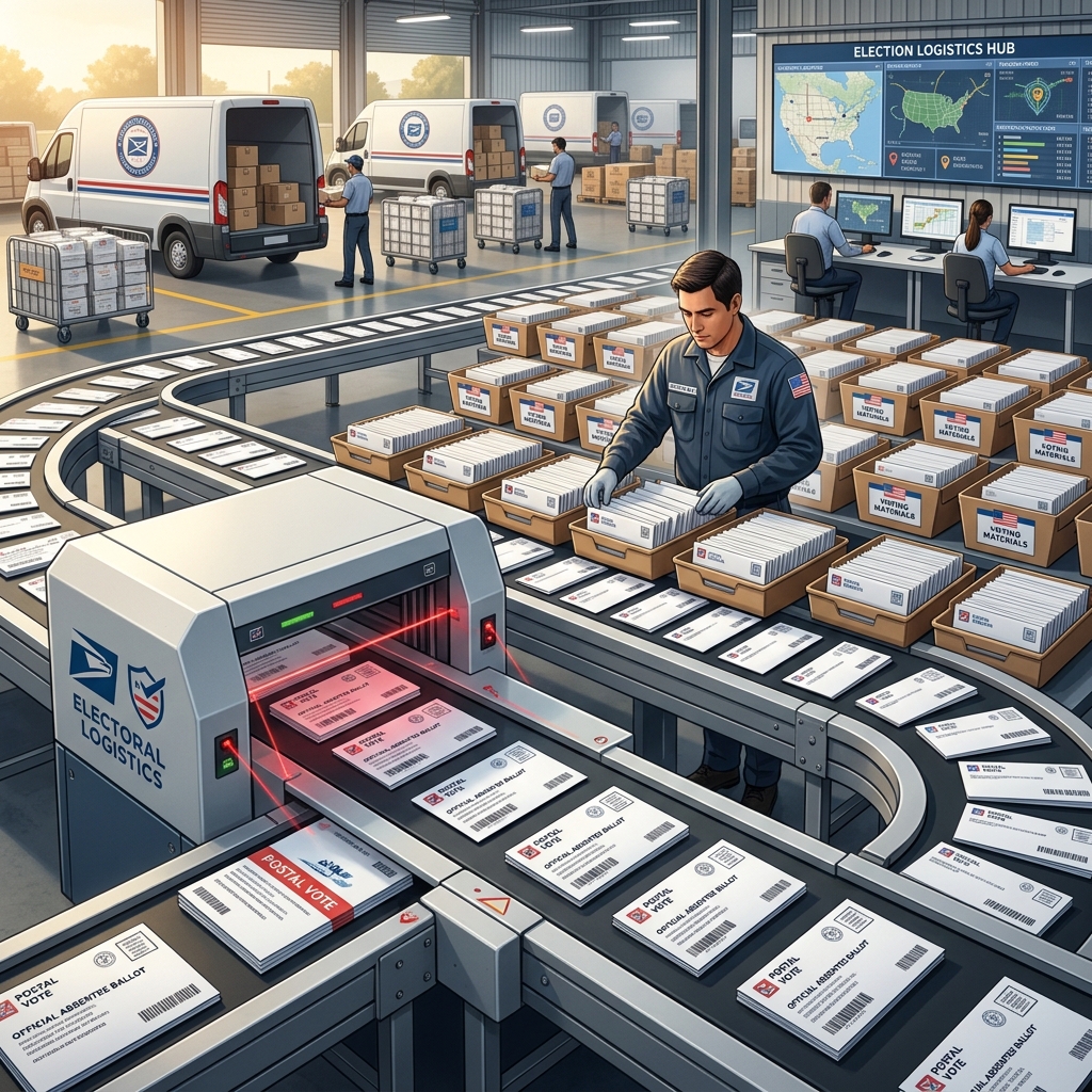 How shifting mail delivery systems shape voter turnout, election security, and democratic participation.
