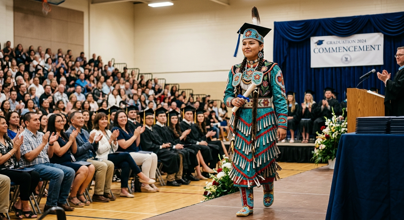 Culturally inclusive graduations defend civil rights and indigenous resilience.