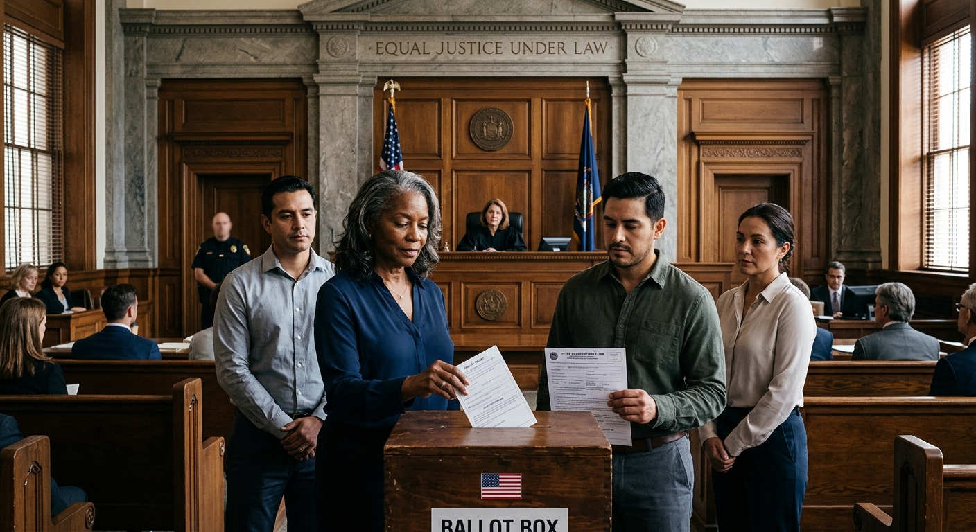 Dismantling barriers to the ballot for justice-impacted voters.