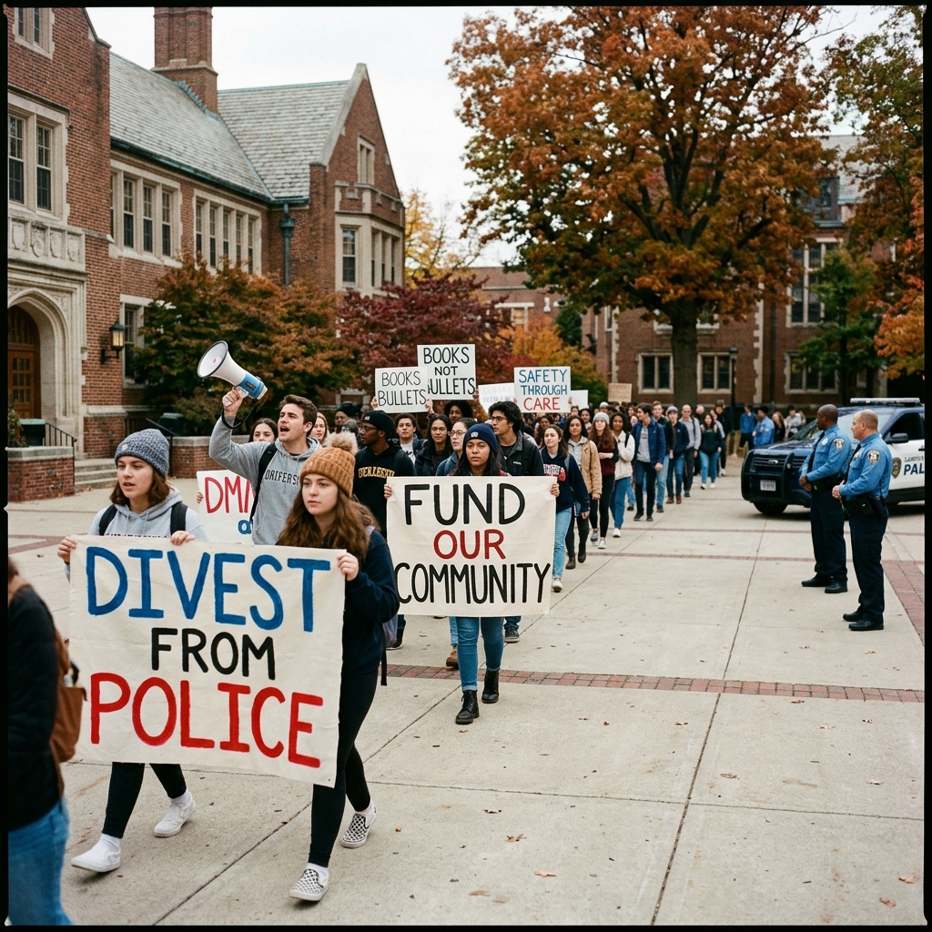 Exploring the movement to replace armed campus police with holistic support.