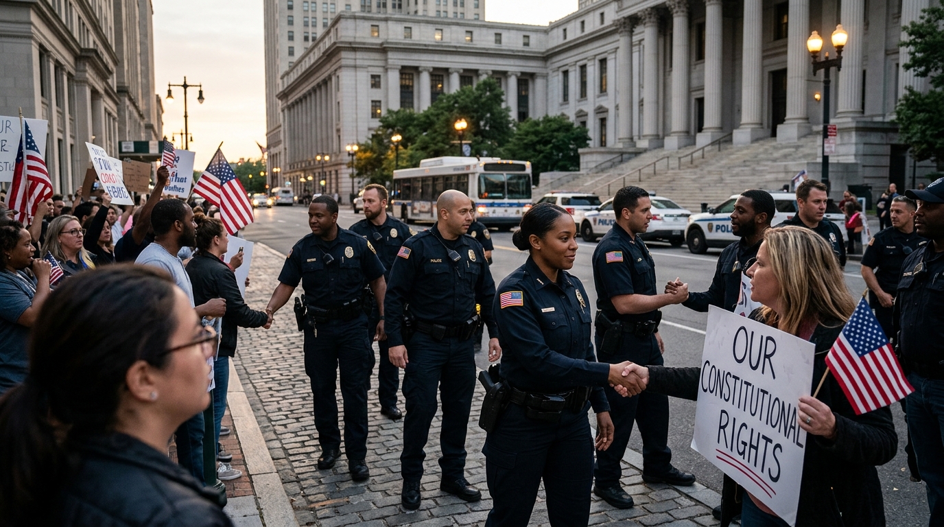 How law enforcement can optimally balance broad public safety and fundamental constitutional rights during mass demonstrations.
