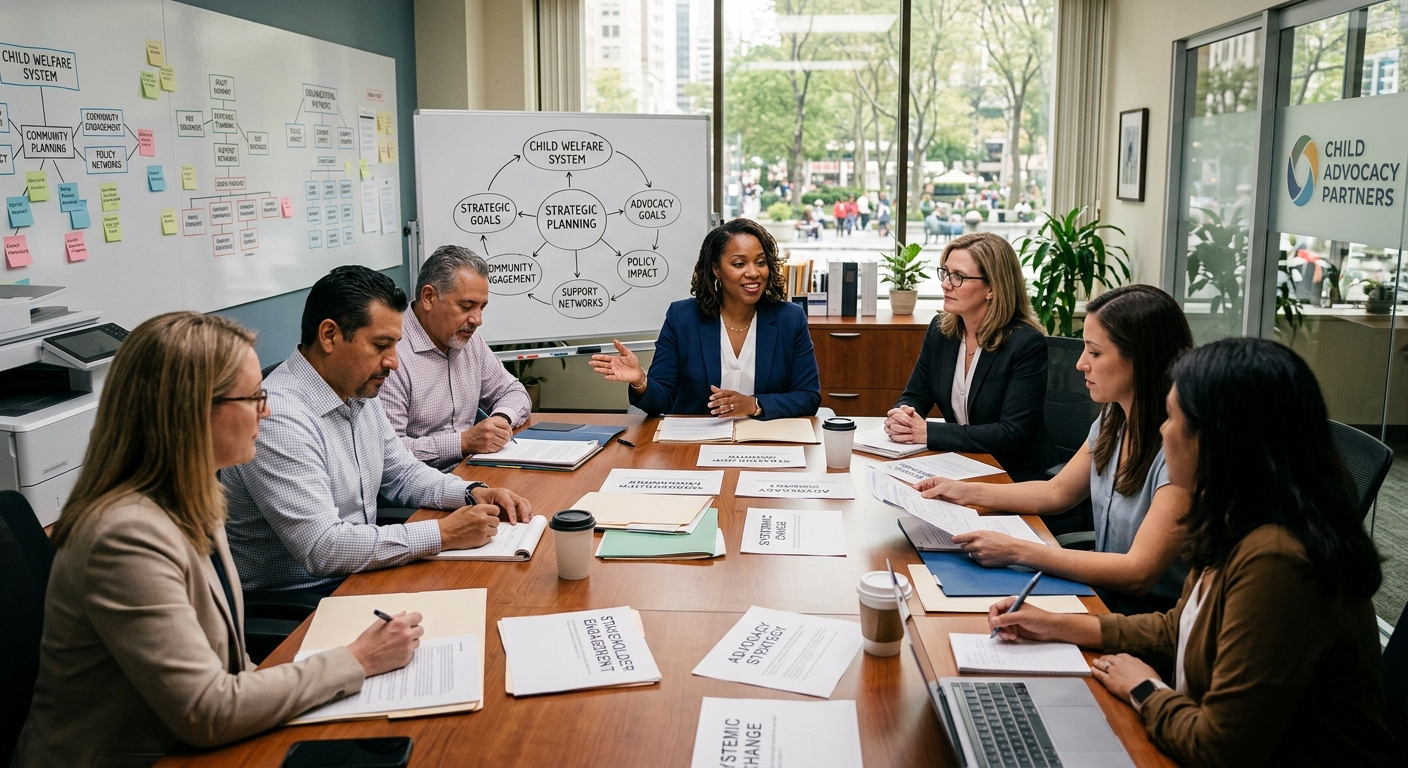 Navigating organizational change to drive systemic child welfare reform.
