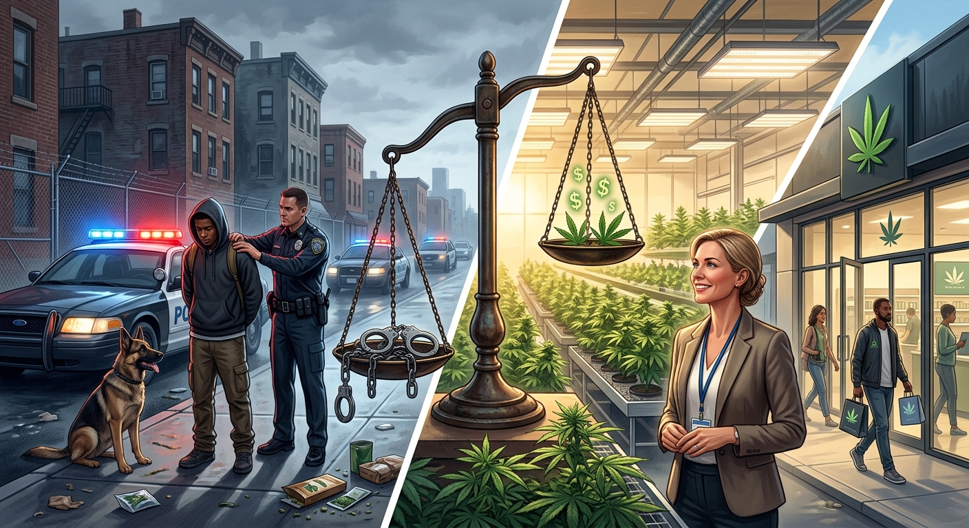 How deep-rooted inequities in drug policing endure despite legalization.