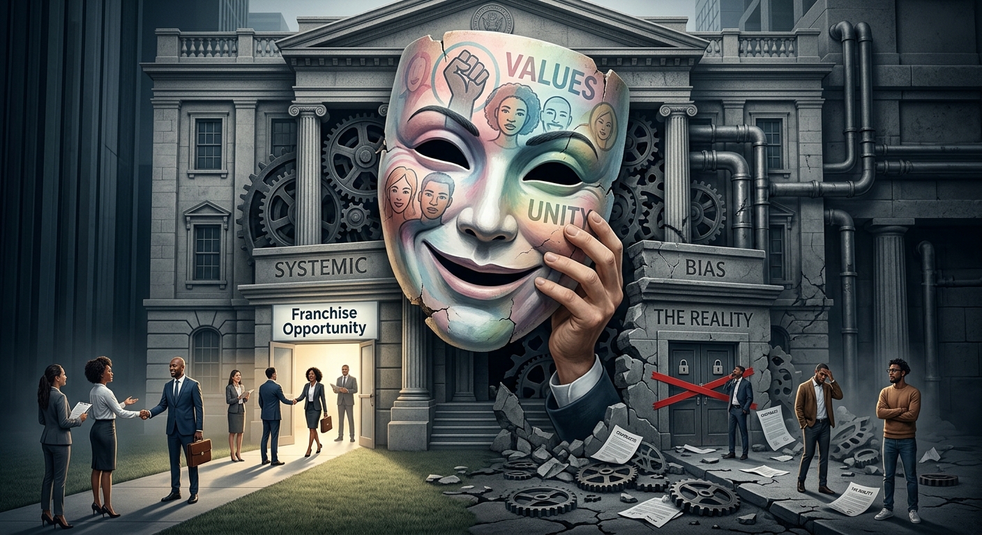 Exposing the gap between corporate activism and hidden structural inequalities.