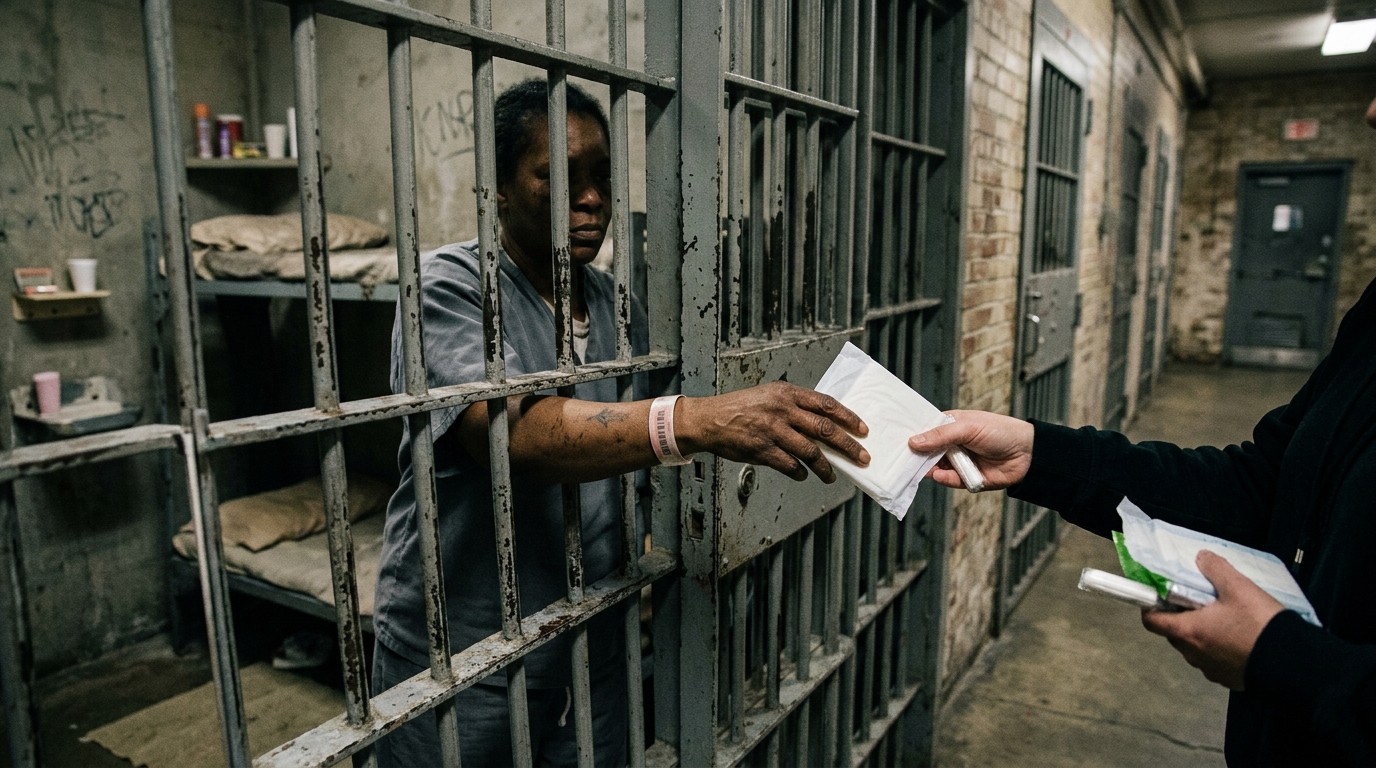 Exploring the devastating impact of menstrual product deprivation in U.S. prisons.