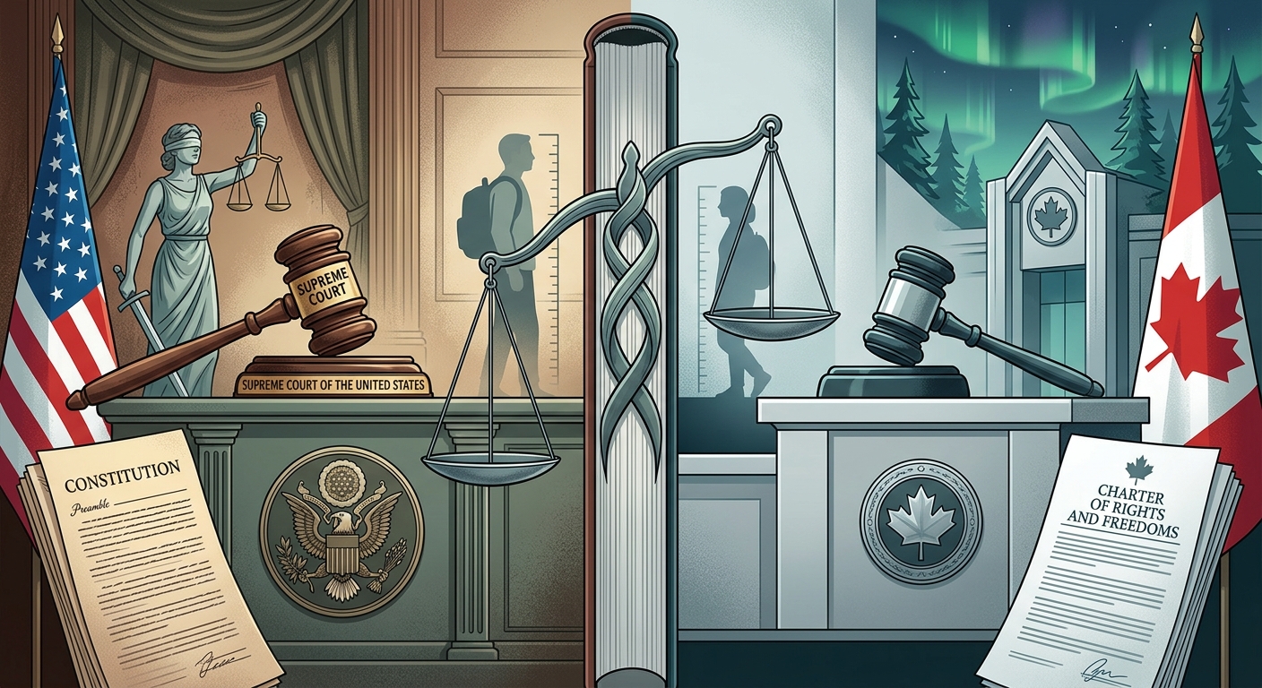 How the U.S. and Canada balance due process with national security demands.