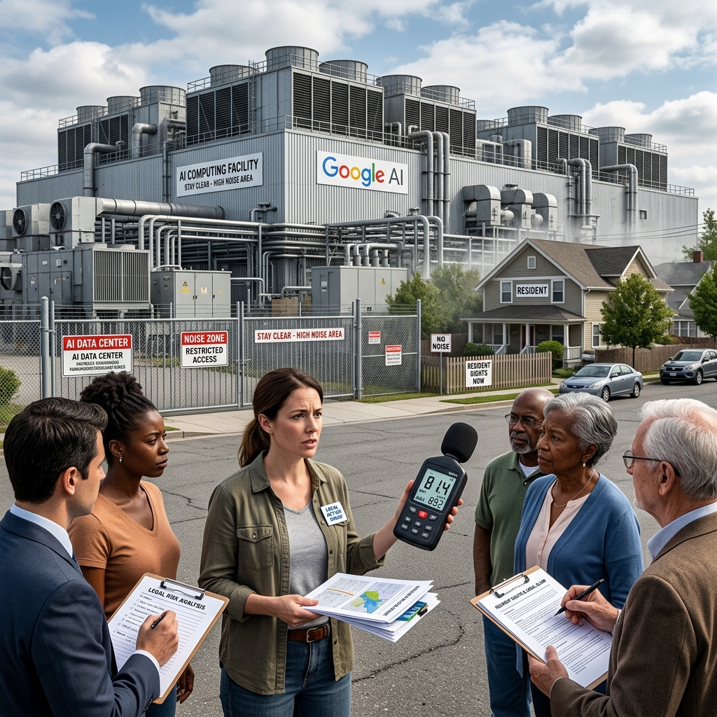 How constant noise from AI data centers is sparking lawsuits, reshaping local regulations, and redefining community rights across the U.S.