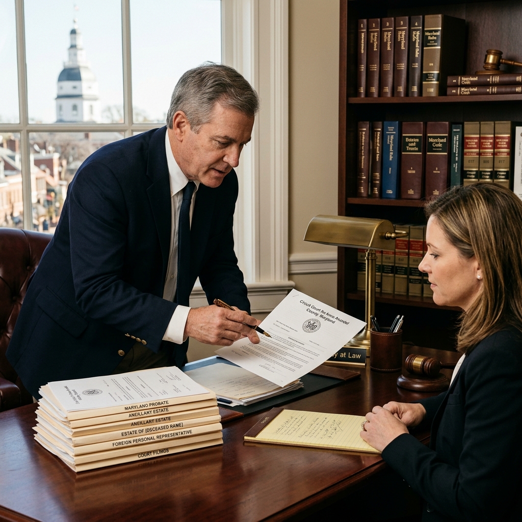 Understand how Maryland handles out-of-state estates that own local property, and what foreign personal representatives must do to comply with state probate and tax rules.