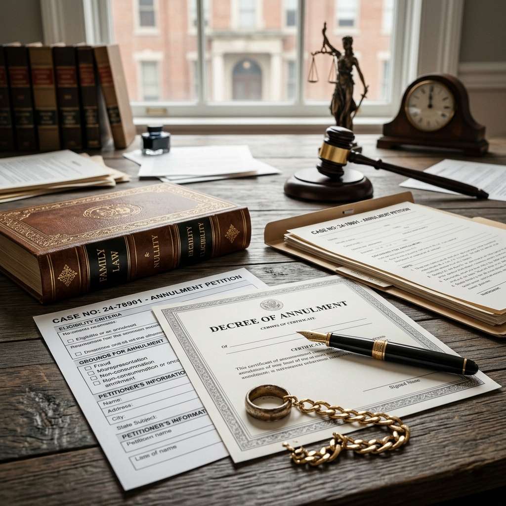Understand when a marriage can be treated as if it never legally existed, and how annulment differs from divorce.