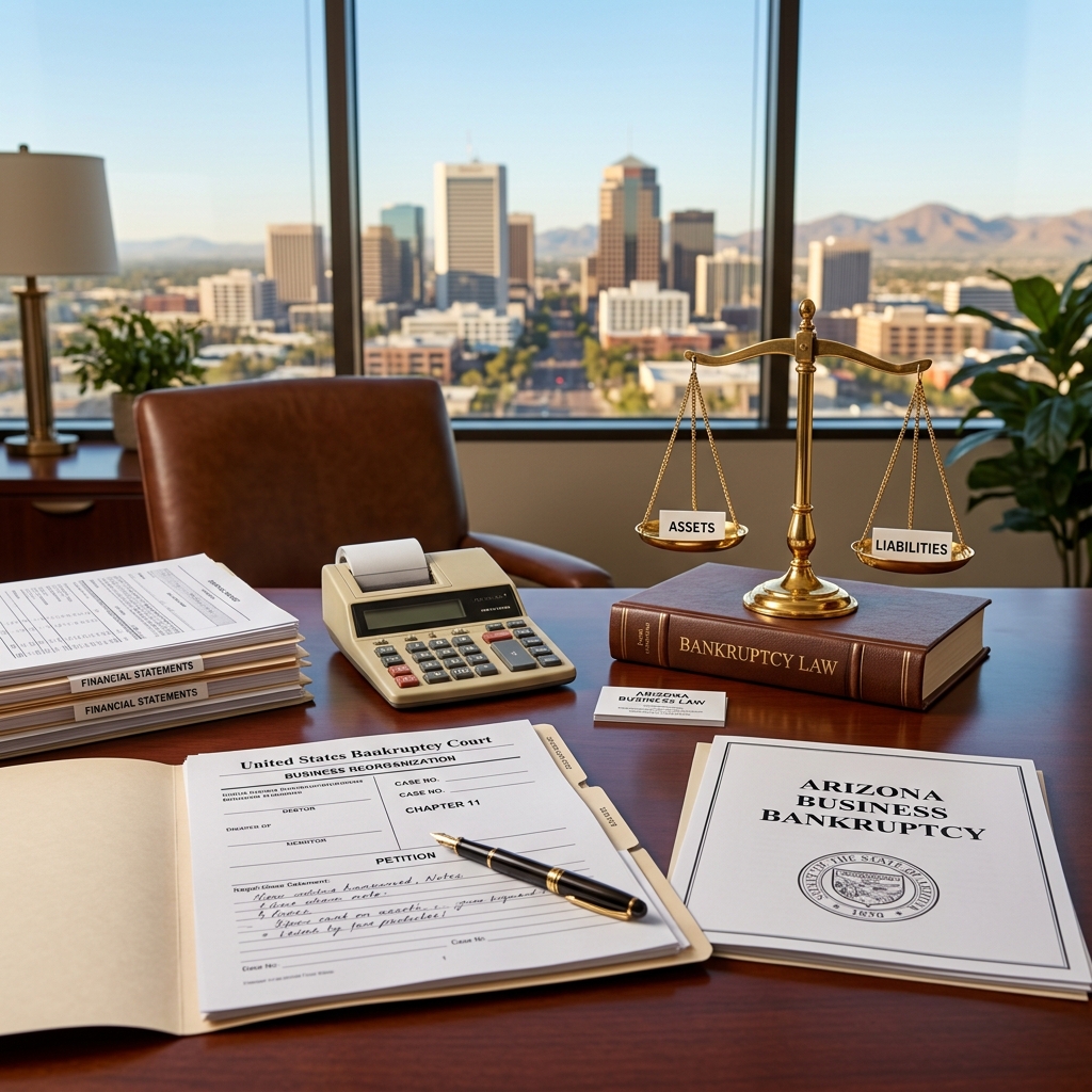 A practical guide to business bankruptcy options, court process, and Arizona filing trends.