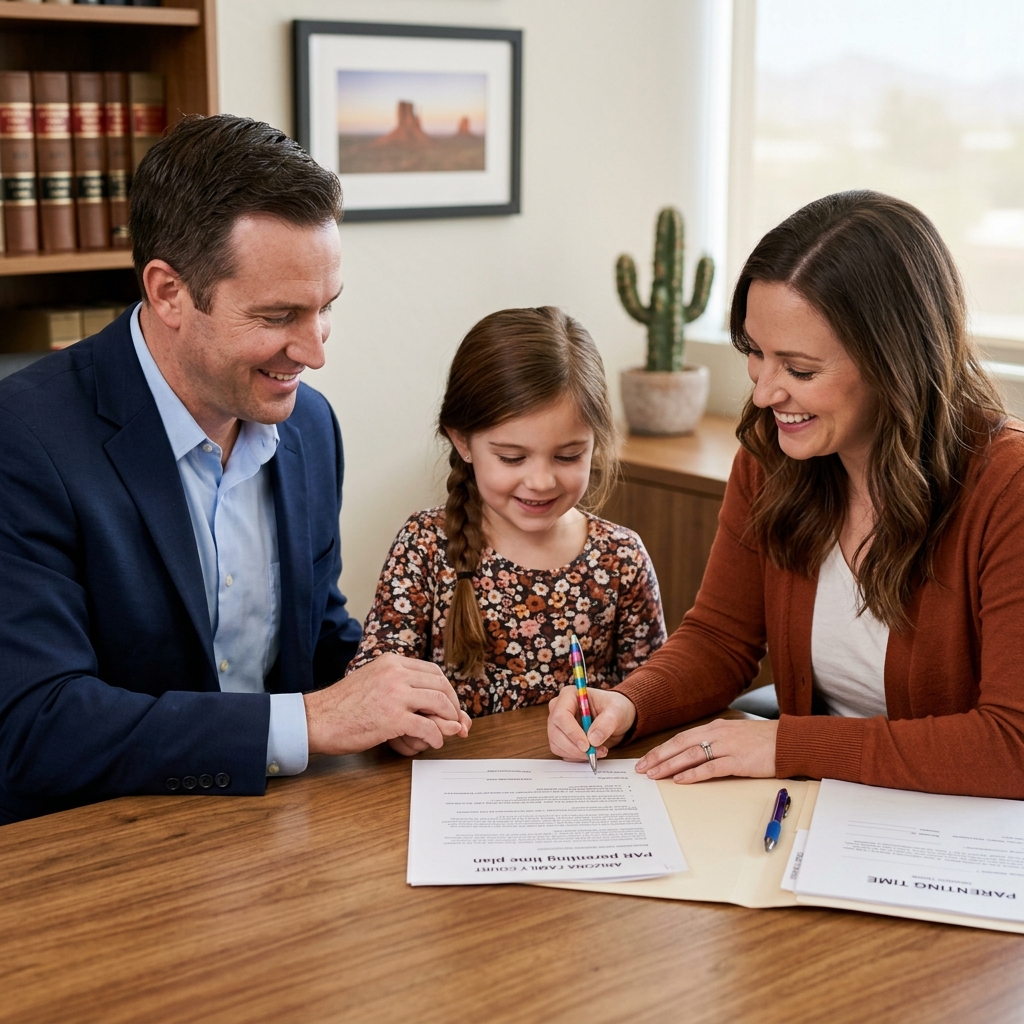 A clear, practical overview of Arizona child custody, parenting time, and decision-making rules for separated and divorcing parents.
