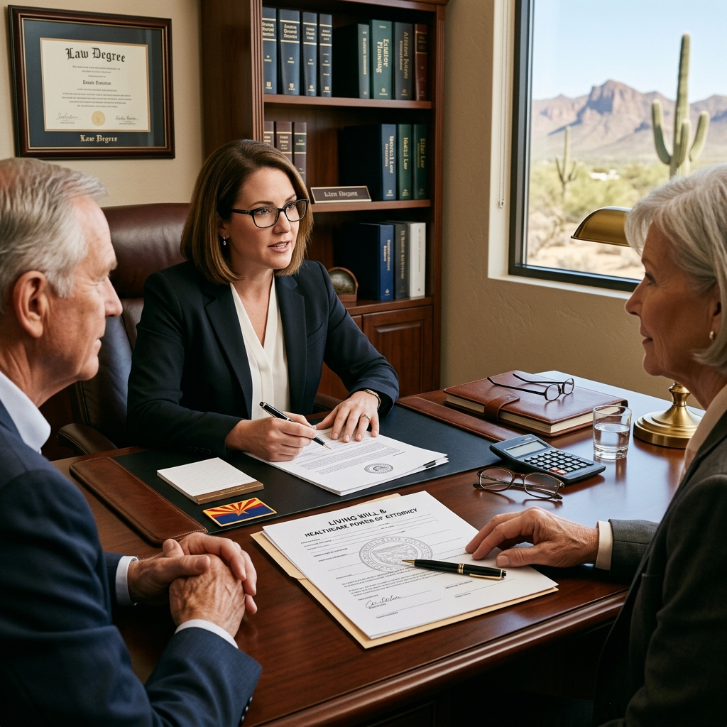 Understand how Arizona living wills work, what the law requires, and how to clearly document your end‑of‑life medical wishes.