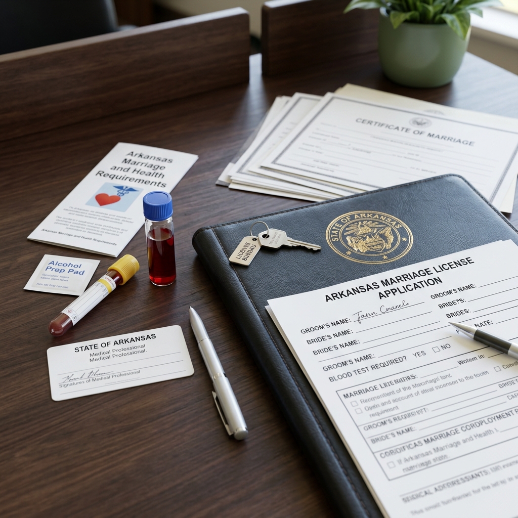 Learn how to legally marry in Arkansas, from age limits and license fees to blood test rules, waiting periods, and practical steps.