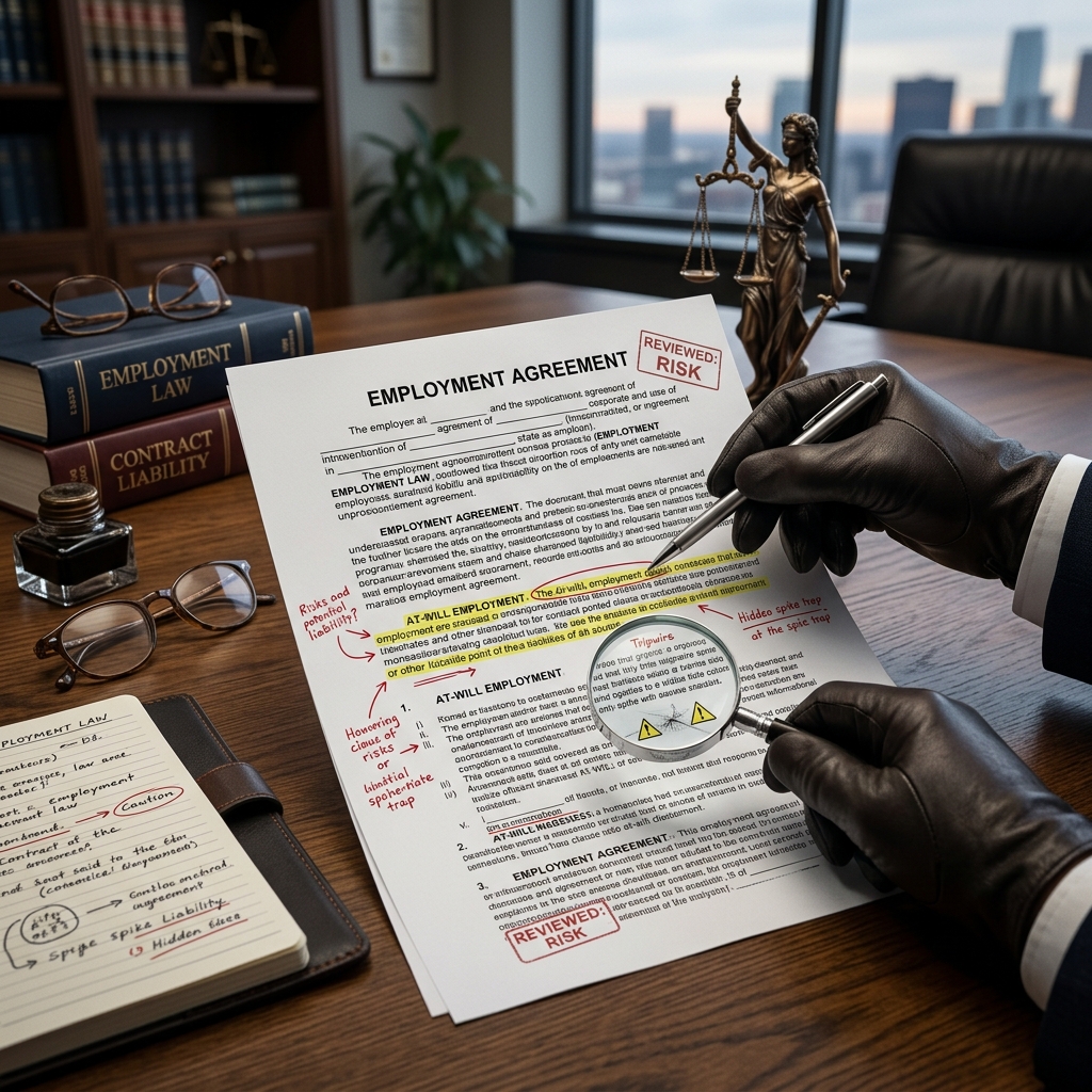 Understand how handbook language can weaken at-will employment and raise labor-law exposure.
