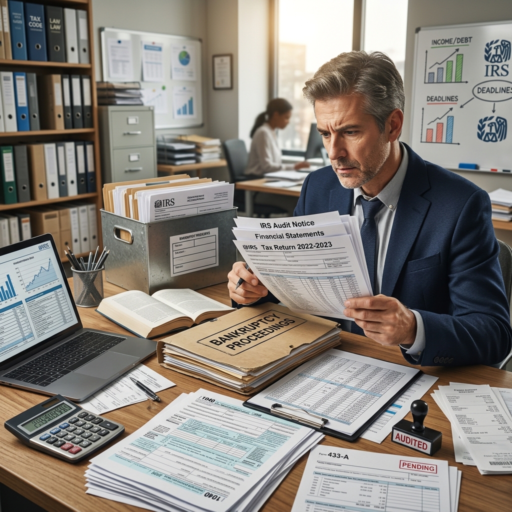Understand how filing for bankruptcy affects IRS audits, tax debts, and your obligations before, during, and after a case.
