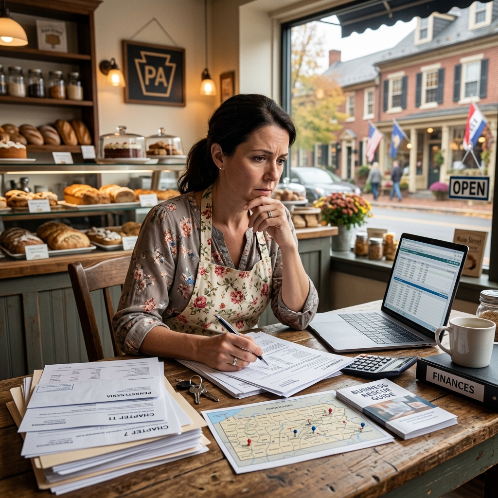 Bankruptcy Options for Pennsylvania Small Businesses A practical guide to how Pennsylvania small businesses and their owners can use bankruptcy laws to manage overwhelming debt and protect future operations.