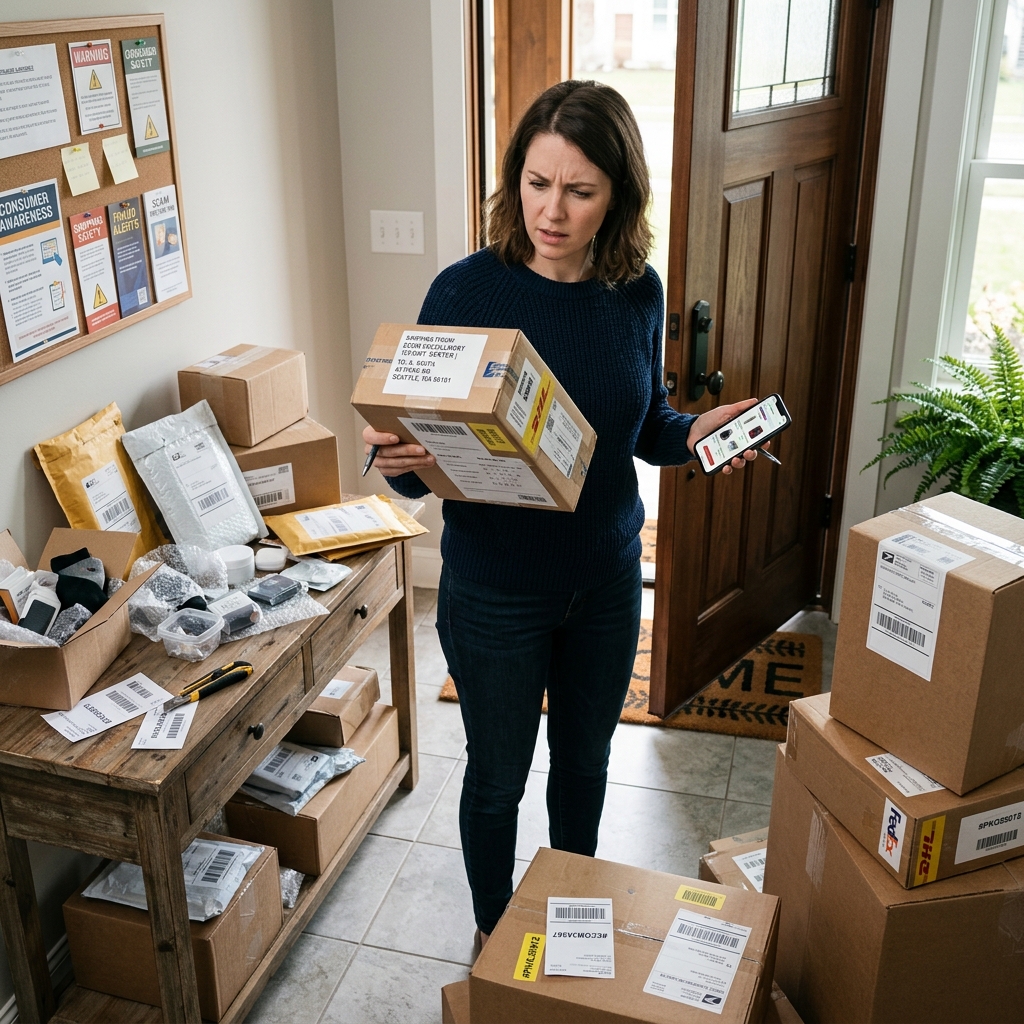Learn why strange packages arrive at your door, how brushing scams work, and what steps protect your identity and accounts.