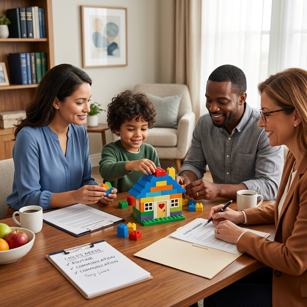 Learn how to create a practical, child-focused custody agreement that courts will accept and families can live with every day.