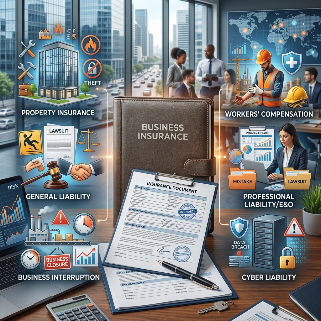 Understand the core types of business insurance, how coverage works, and practical steps to build the right protection for your company.