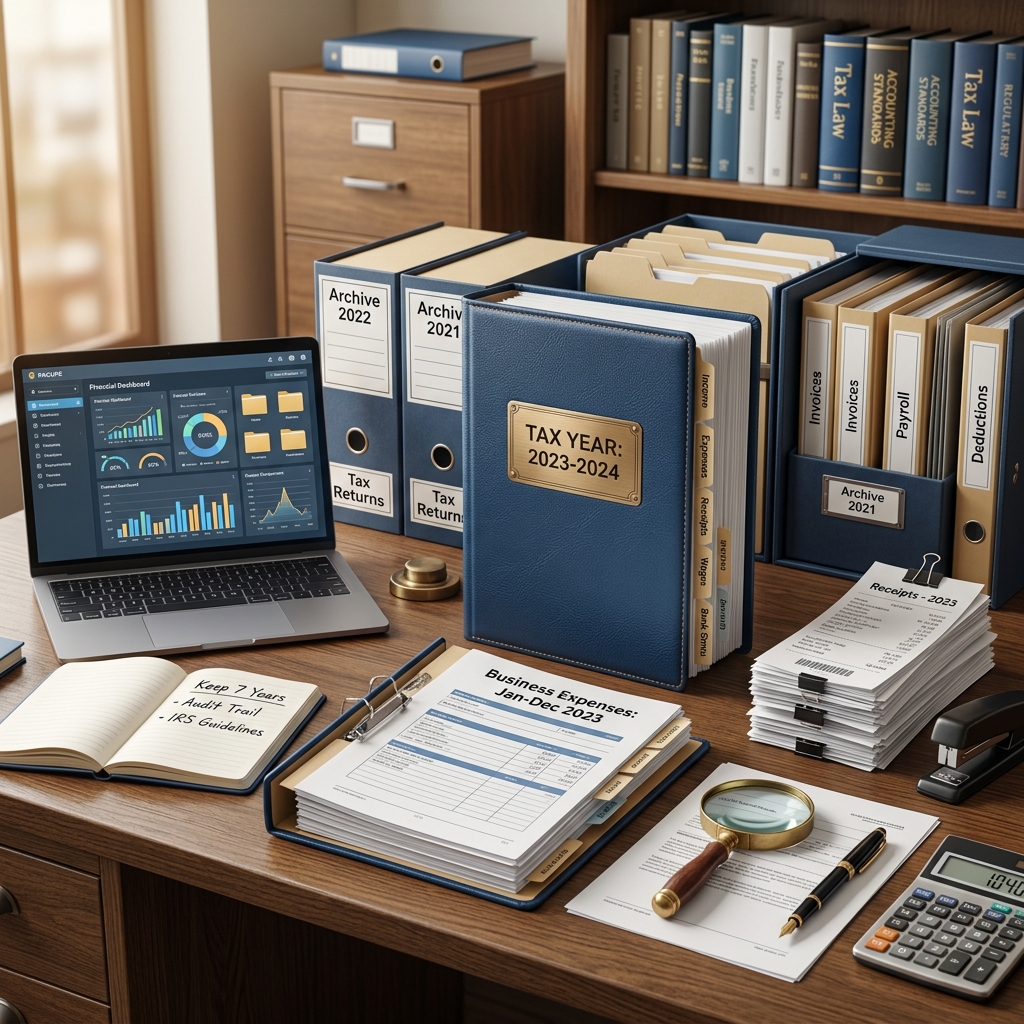 Learn which business records you must maintain for tax purposes, how long to keep them, and practical tips to build a reliable recordkeeping system.