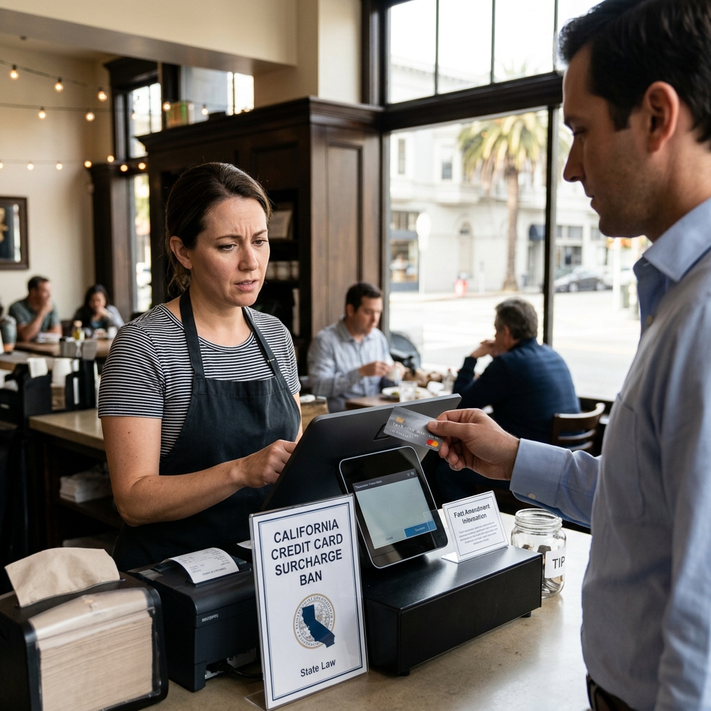 How California’s credit card surcharge ban collided with free speech rights and reshaped pricing rules for merchants.