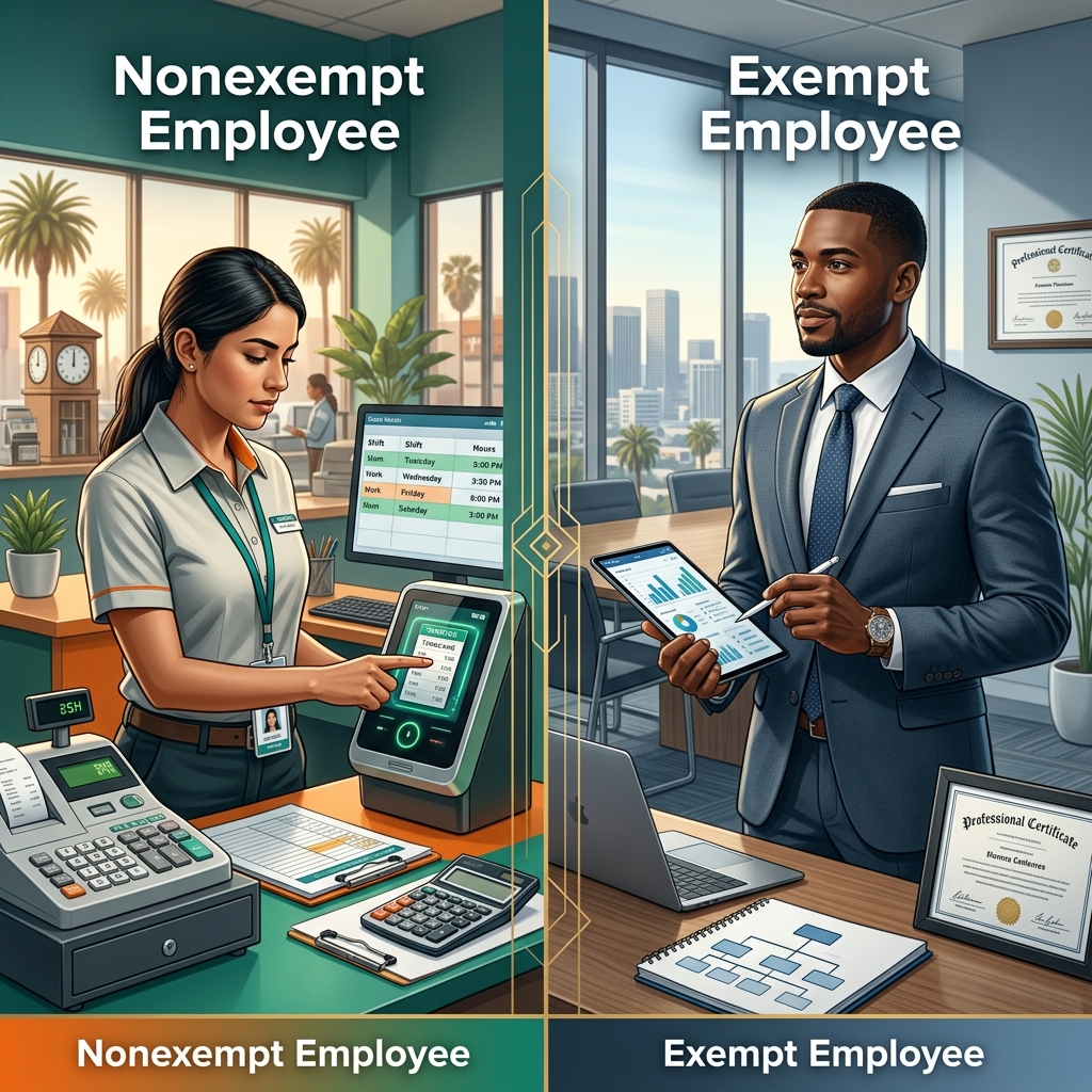 Understand how California law classifies exempt and nonexempt employees, and what those classifications mean for wages, overtime, and workplace rights.