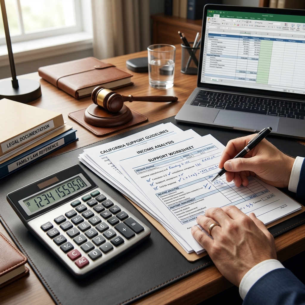 A practical guide to how California courts estimate child and spousal support.