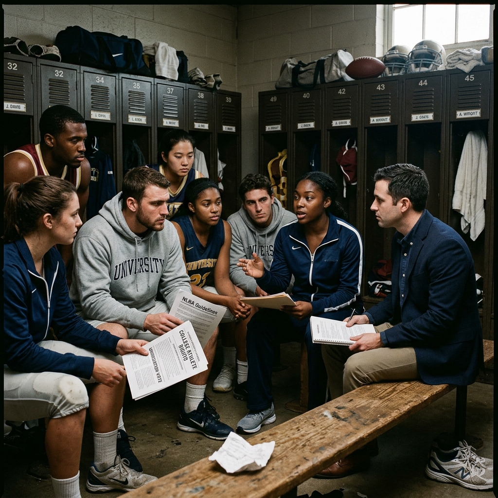 A clear look at when college athletes may organize, bargain, and what law still leaves unresolved.