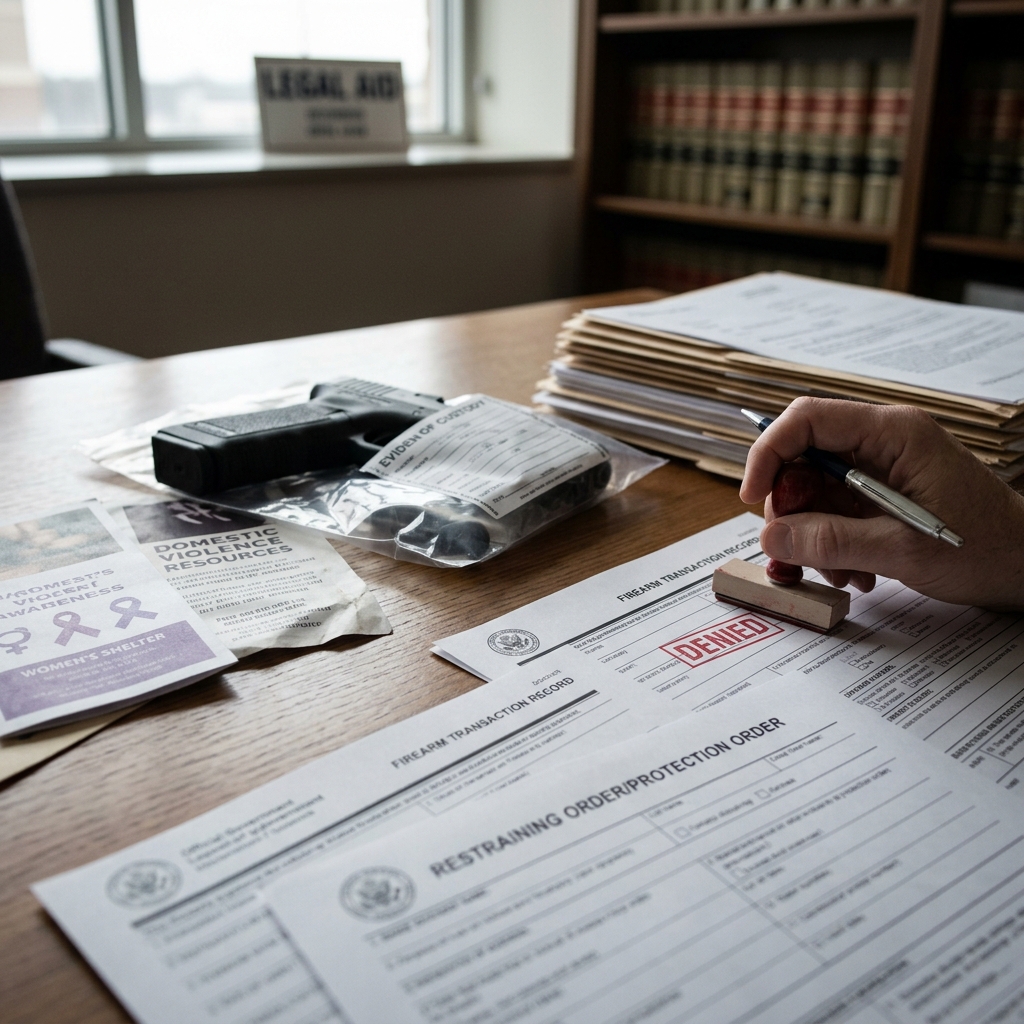 How federal and state gun laws treat domestic violence convictions, restraining orders, and the evolving effort to close deadly legal loopholes.