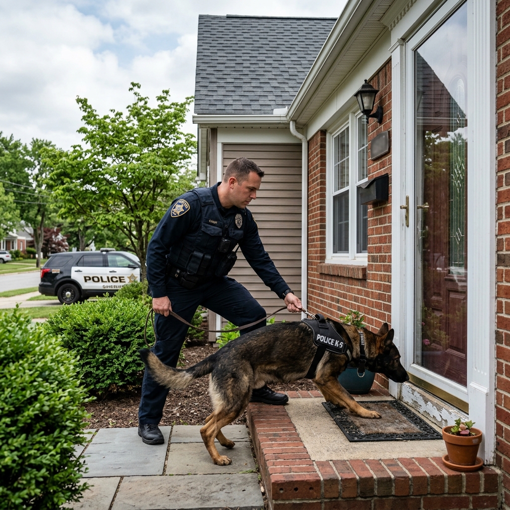 A clear look at when a canine sniff at a home crosses the Fourth Amendment line.