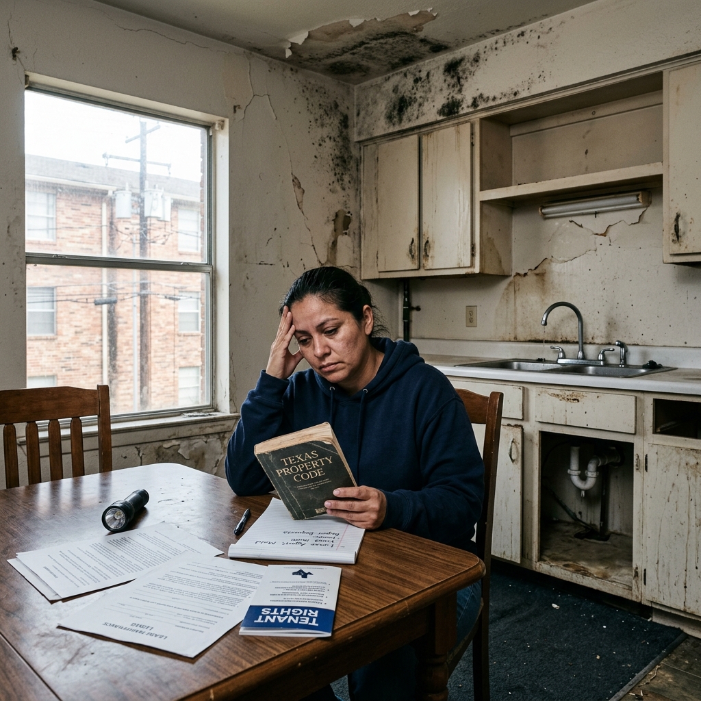Understand when bad property conditions violate Texas law, how to demand repairs, and what legal options tenants have when landlords refuse to fix serious problems.