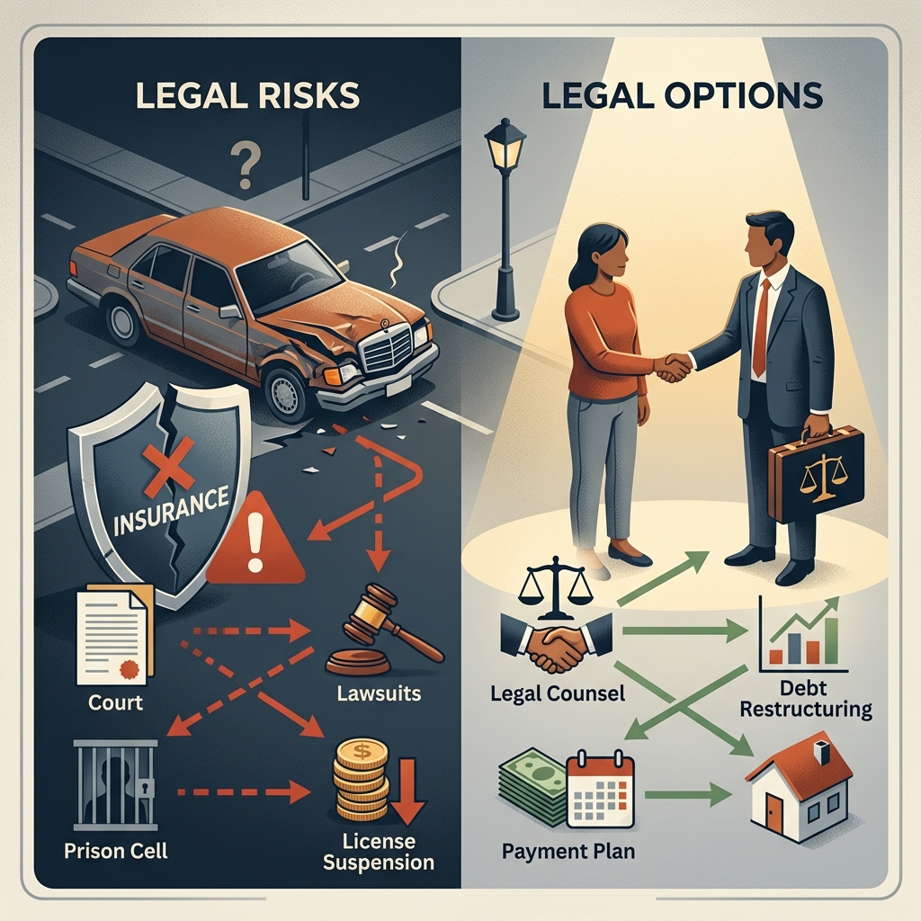 Understand the financial, legal, and licensing consequences of a car accident when you don’t have insurance—and what steps you can take next.
