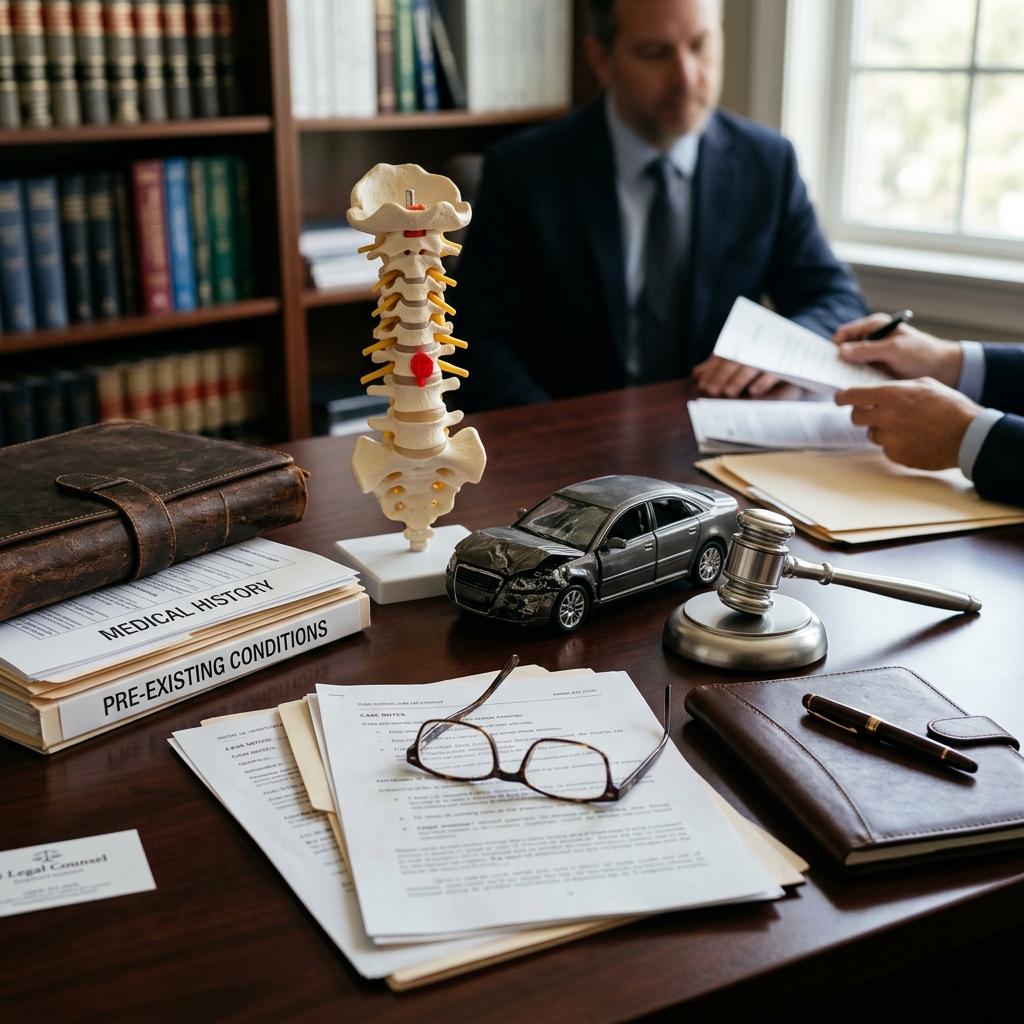 How pre‑existing medical conditions affect traffic accident claims, evidence, damages, and your right to fair compensation.