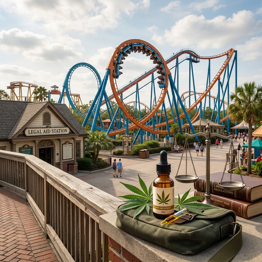 How a grandmother’s arrest at a major theme park exposed the confusing collision of CBD products, state drug laws, and traveler rights.