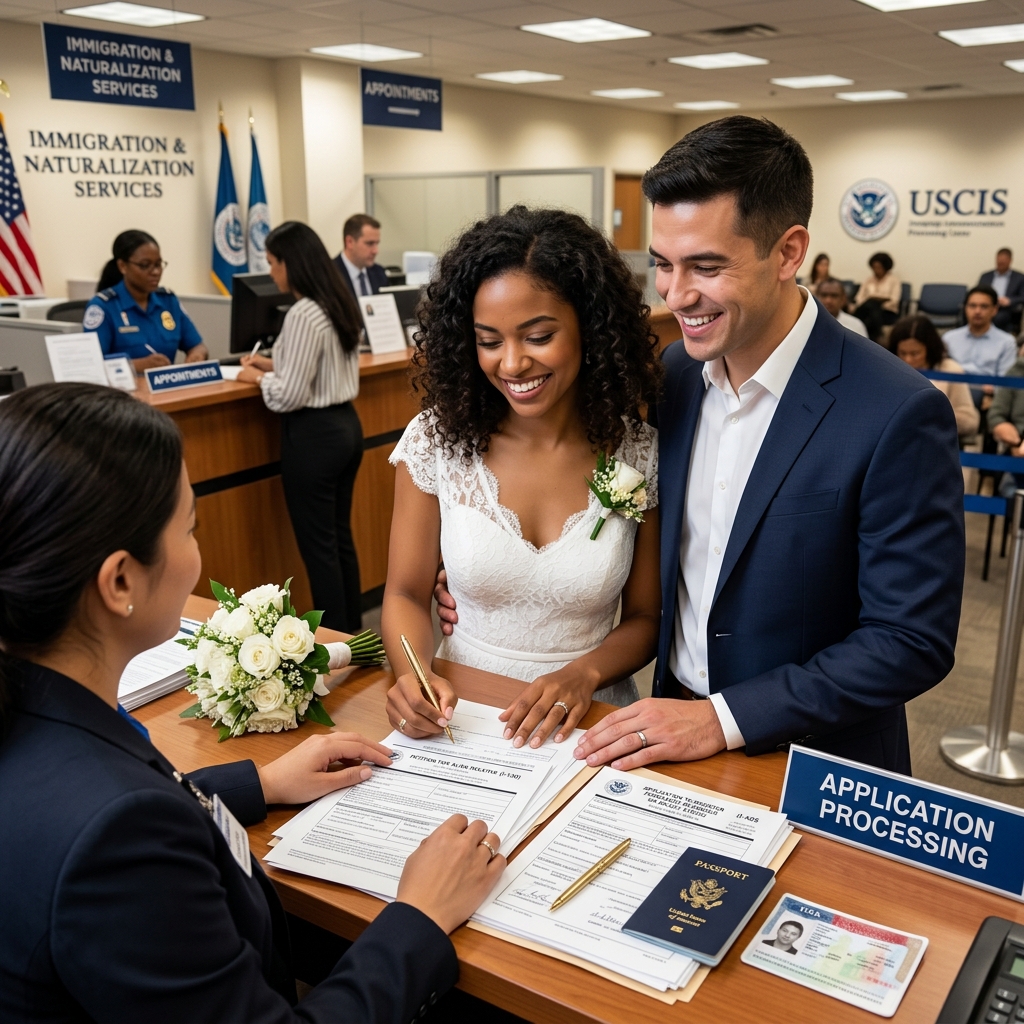 Changing Immigration Status After Marriage A practical guide to marriage-based adjustment of status, eligibility rules, key forms, evidence requirements, and interview preparation.