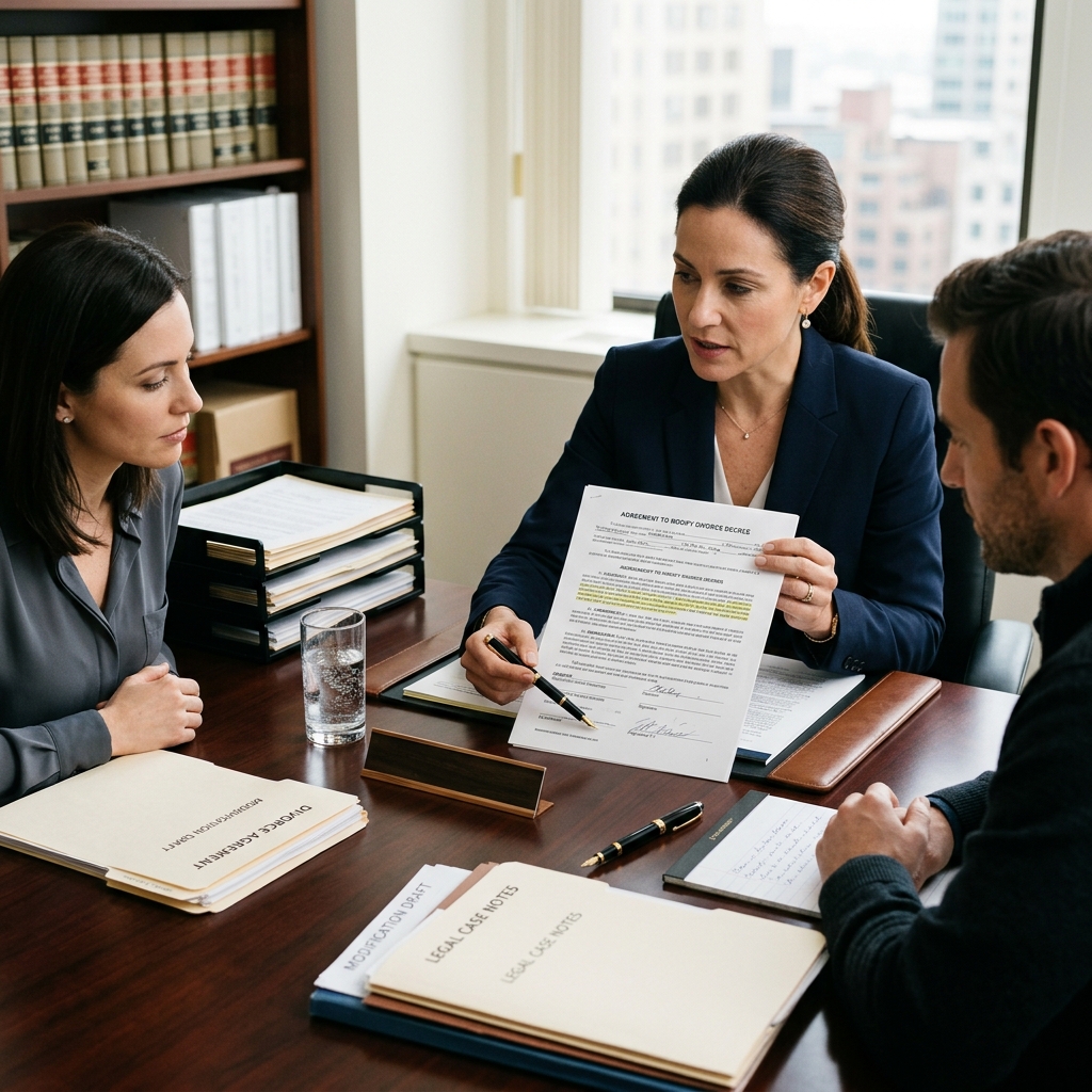Learn when and how you can formally change custody, support, and other terms in a divorce agreement after your case is finalized.