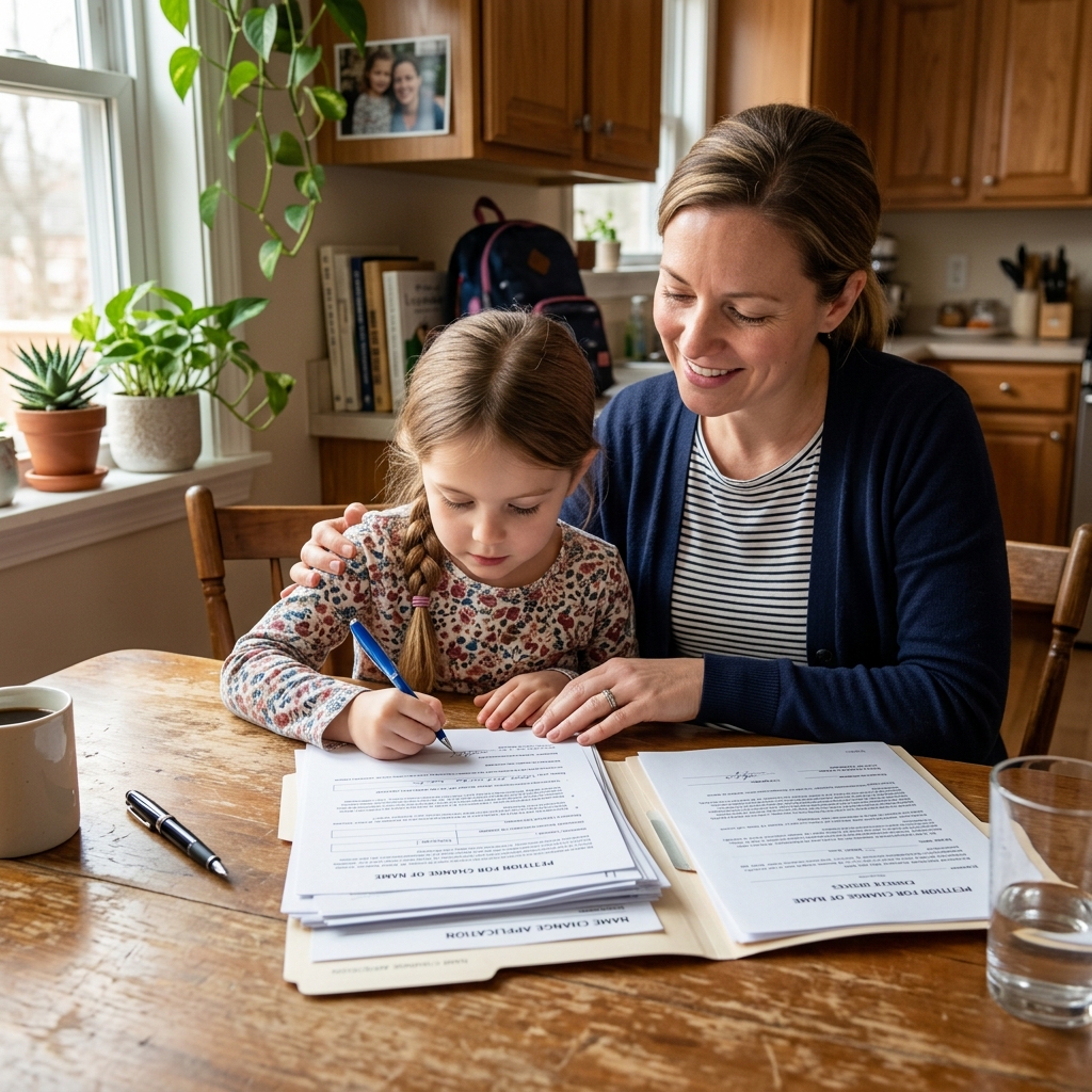 Changing Your Child’s Last Name After Divorce A practical legal and emotional guide for divorced parents considering a change to their child’s surname.
