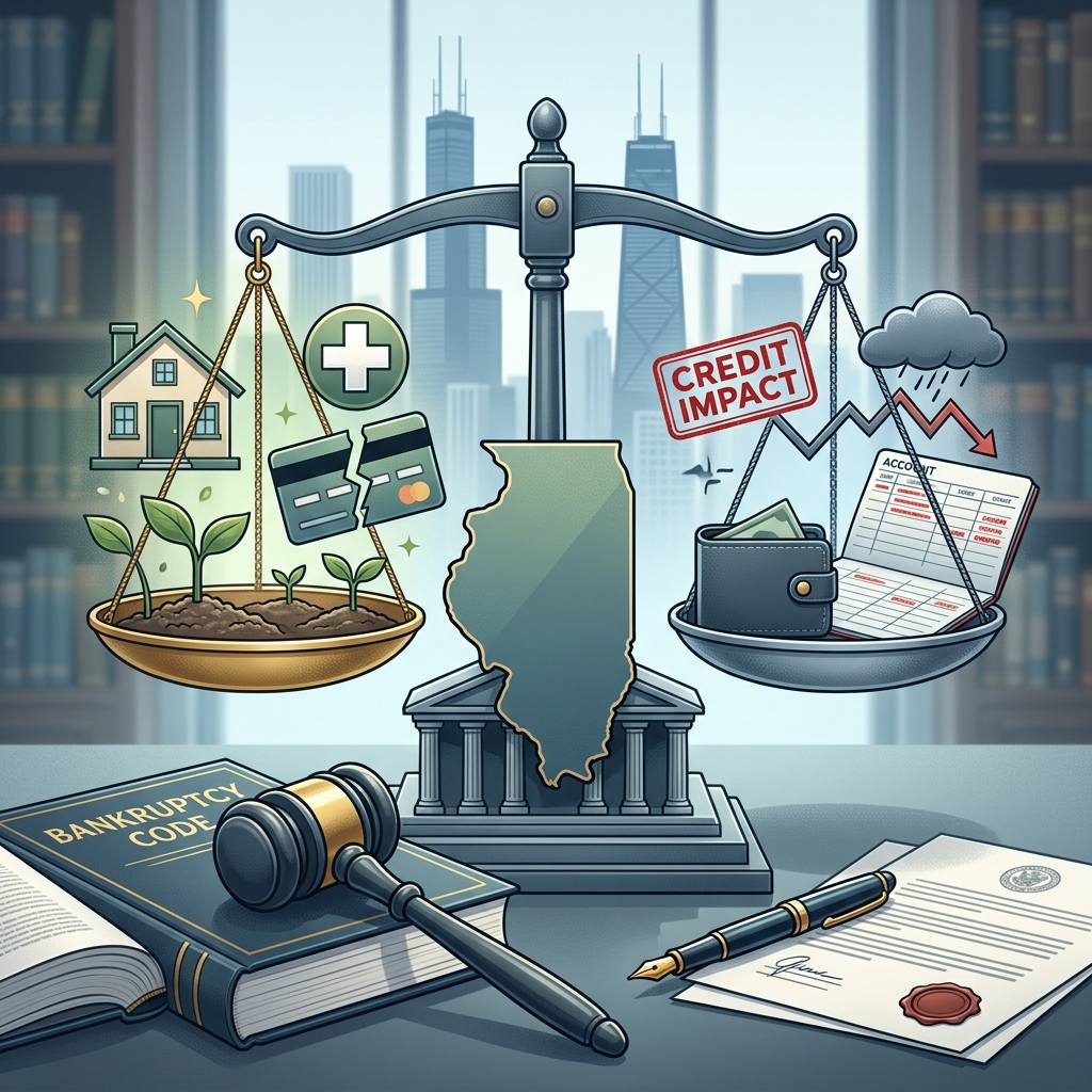 Understand the advantages, drawbacks, and key steps of filing Chapter 7 bankruptcy in Illinois before you decide to move forward.