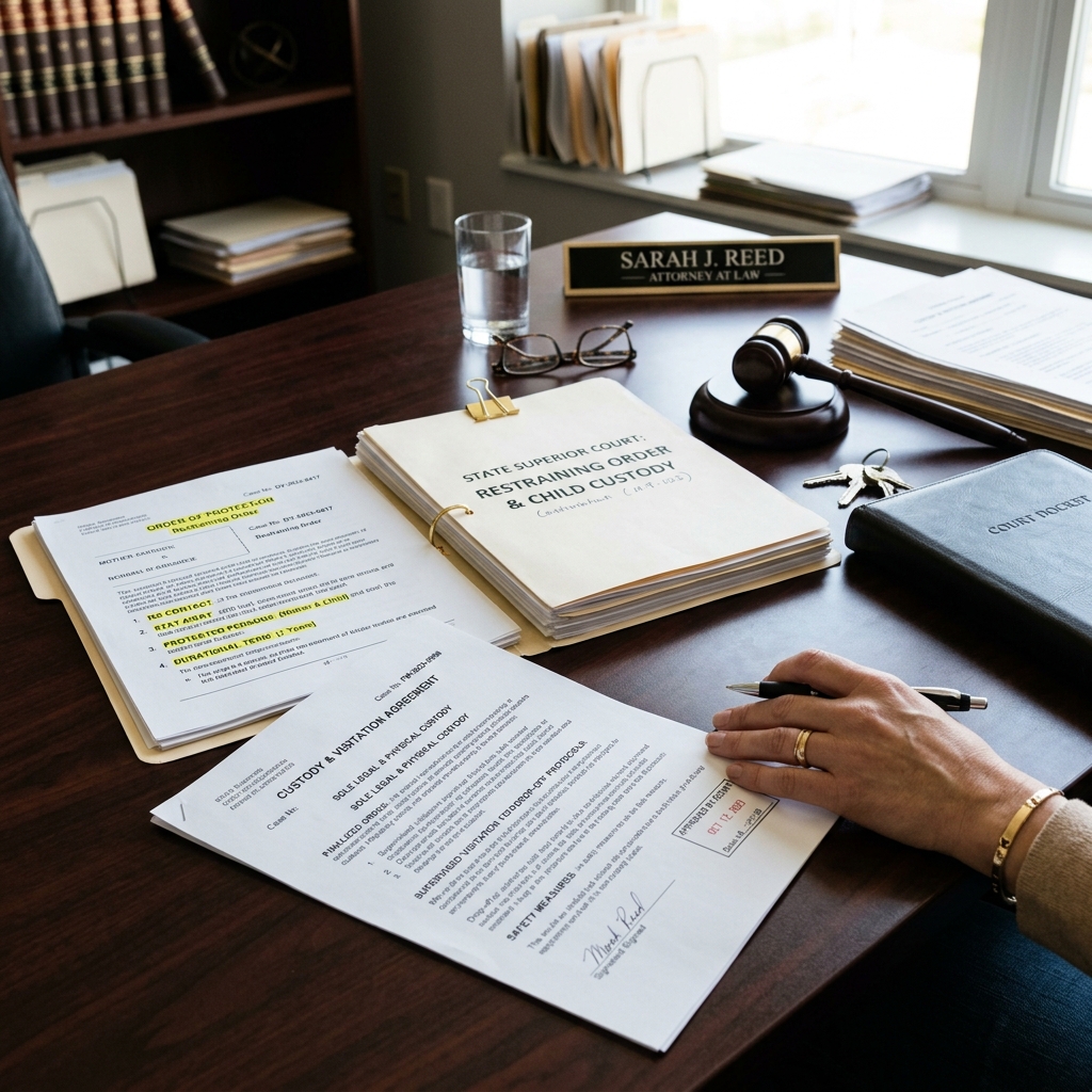 How restraining orders interact with child custody, visitation, and co‑parenting, and what parents can expect from the family court process.