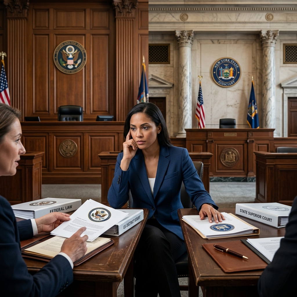 Understand key legal, strategic, and practical differences between federal and state courts before filing a sexual harassment lawsuit.