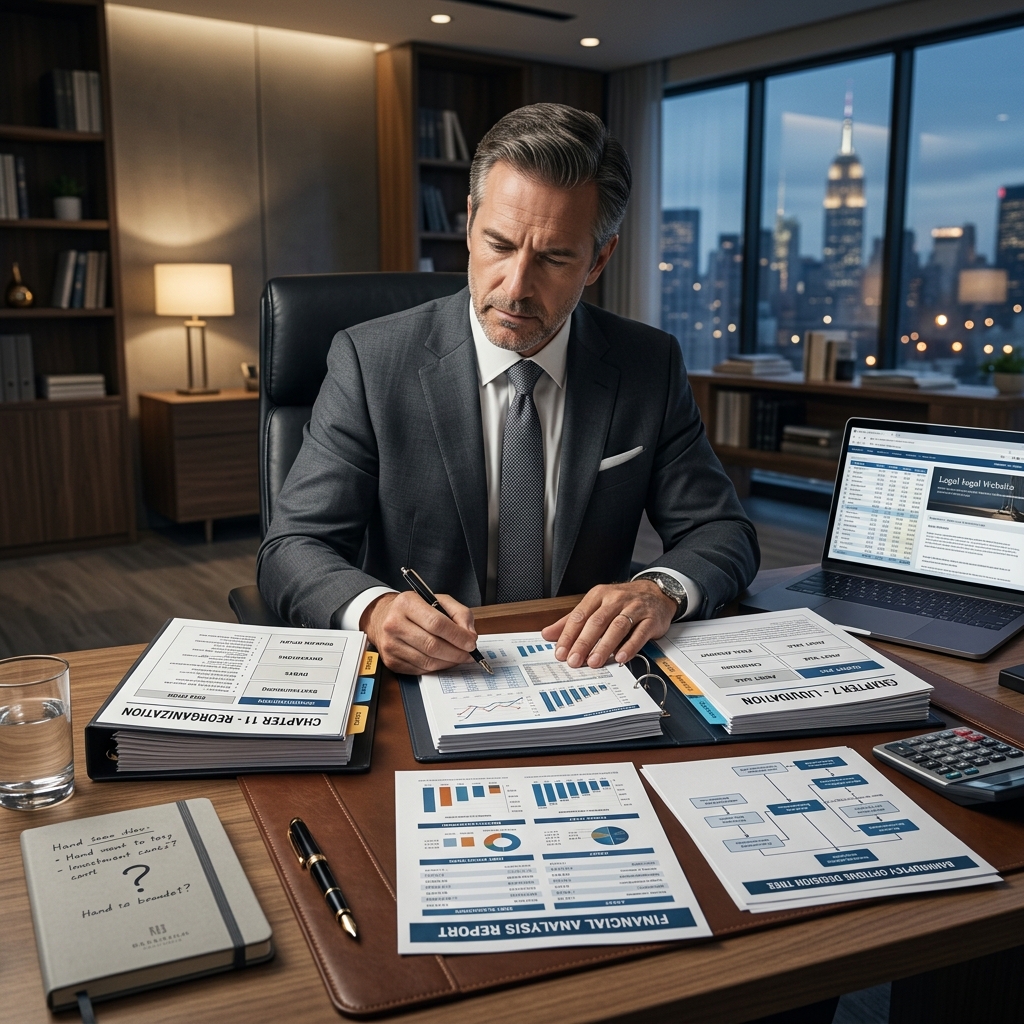 A practical guide for small business owners comparing Chapter 7, Chapter 11 and Chapter 13 bankruptcy options.