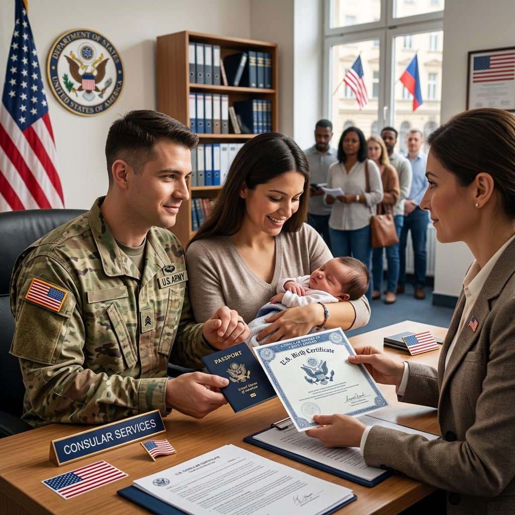 Understand how U.S. citizenship works for children born overseas to military parents, and the steps needed to document and protect their status.