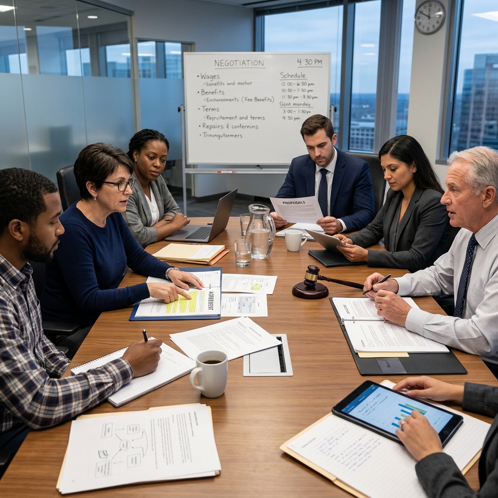 A practical, plain-language guide to how unions and employers negotiate, what must be bargained, and how contracts are created and enforced.