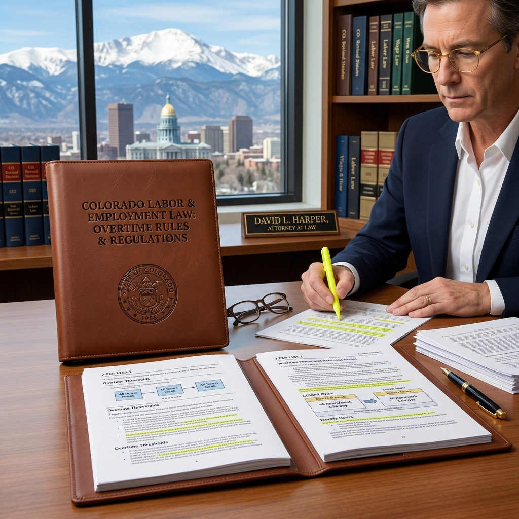 Understand when Colorado workers earn overtime, who is exempt, and how daily and weekly rules interact.