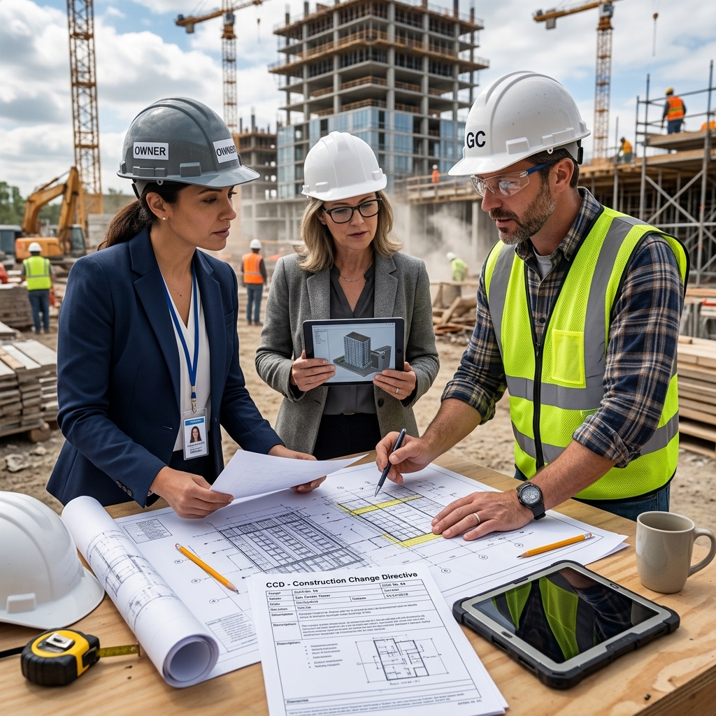 Understand how construction change directives work, how they differ from change orders, and how to use them safely on complex building projects.