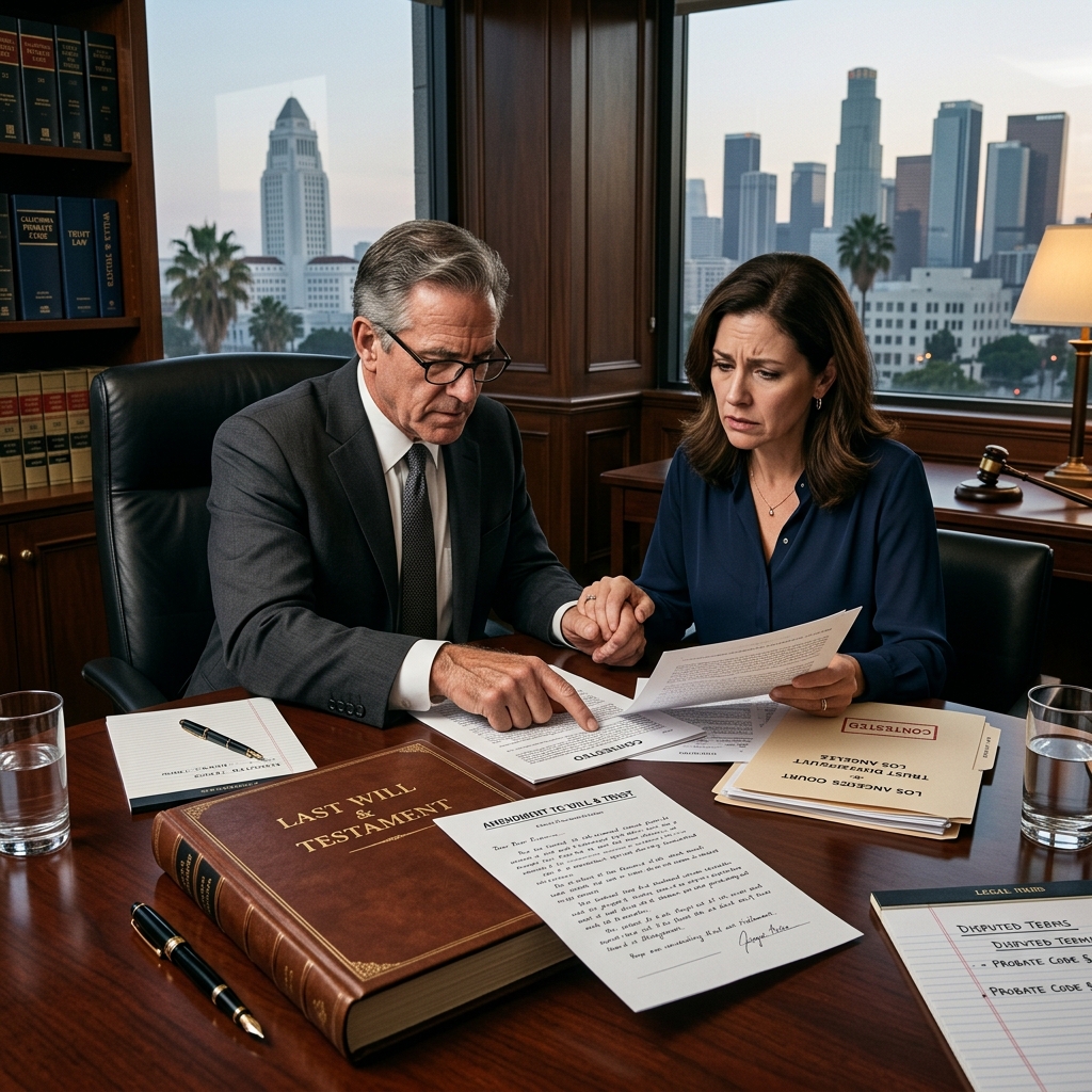 A practical guide to challenging wills or trusts in Los Angeles, including legal grounds, procedure, deadlines, and common pitfalls.
