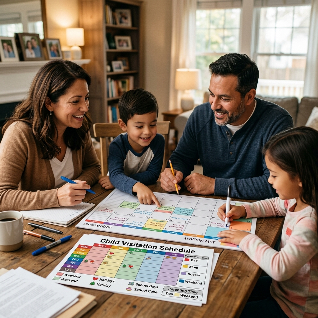 Learn how to design a practical, child-focused visitation schedule that courts can approve and families can follow with confidence.