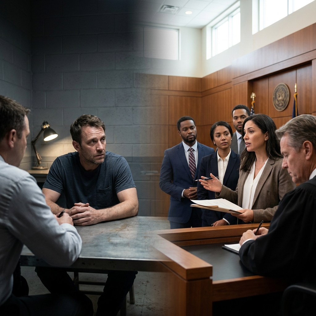 Understand how police questioning, Miranda warnings, and courtroom stages interact to shape your constitutional protections in a criminal case.