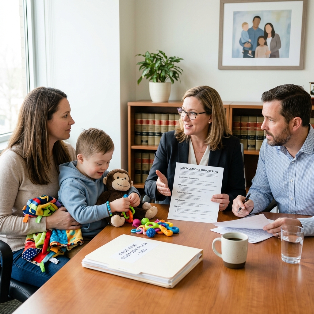 How courts weigh caregiving, stability, and support when a child has unique medical or developmental needs.